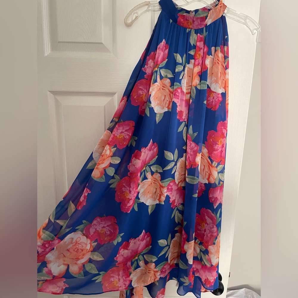 INC International Concepts Blue Floral Dress